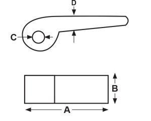 Narrow Trailer Hinge