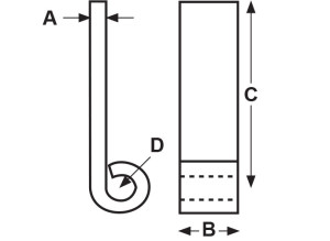 Short Trailer Strap Hinge