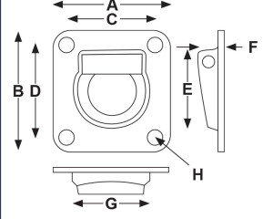 recessed lashing ring