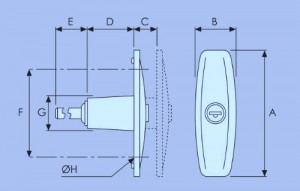 TriMark Pop Up T Handle - L